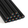 2025 Bitterolis Black wood rainbow pen 7-color same-core colored pencil creative children's gift graffiti painting rainbow pencil printing logo. 