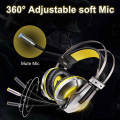 EKSA E800 7.1 Surround Gaming Headset Metal Frame Soft Protein Memory Foam 3D Bass Wired Headphones with Noise Canceling Mic,  Aluminum Frame Rubberized Cable Compatible with PS4, PS5 Controller, Xbox One, PC, Computer. 