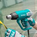 TOTAL 2000W Corded Heat Gun with Reduction Nozzle, Reflector Nozzle, Flat Nozzle and Scraper TB2006. 