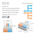 Mini Quick Wire Connector Wire Terminal 1 in multiple out Best For Car Bike Wiring Solar Wiring  Mini Quick Wire Conductor Connector Universal Compact 2/3 Pin Splicing Push in Terminal Block 1 in multiple out. 