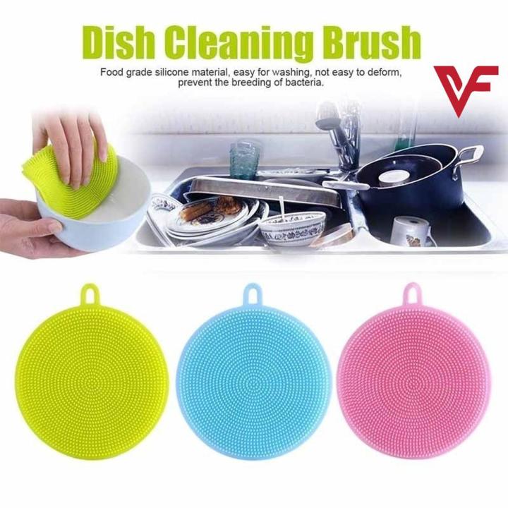 Multi-Functional Silicone Dish Sponges Non Stick Dish washing Brush Double Sides Used Dish Scrubber for Kitchen