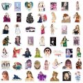 10/30/50/100pcs Taylor Alison Swift Folk Song Midnights Stickers Aesthetic Decal DIY Guitar Phone Case Singer Decoration Sticker. 