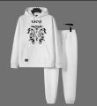 White Tiger Printed Fleece Full Sleeves Pull Over Hoodie & Trouser For Men & Boys. 