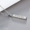 Pendant Necklace Beautiful Long Bar Lightweight Couple Necklace. 