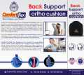 Back Support Ortho Cushion with Adjustable Belt for Office and Car Use, Lightweight and Comfortable Lower Back Support. 