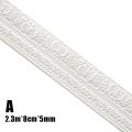 【Footprint】 L-Warm 2.3M X 8Cm 3D Waterproof Foam Wall Stickers Wallpaper Wall Trim Line Skirting Border Living Room Decoration 3D Pattern Sticker Decoration Self Adhesive Waterproof Strip. 