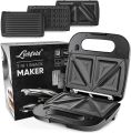 Liebfeld 750 W, 3-in-1 sandwich maker, contact grill, waffle iron, sandwich toaster. 