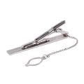 Mens Plain Silver Chrome Stainless Steel 6CM Standard Tie Clip Clasp Bars Pins. 
