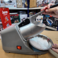 Electric Ice Crusher Machine, Heavy Duty Smashing Machine, Stainless Steel Bowl, Double Knife Double Cover Double Ice Trough ,ice Shaver Snow Cone Maker for Ice Cream, Fruit Dessert, Cocktail ,Cold Juice For Household& Commercial Use. |. 