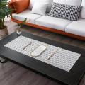 Gold Tabletop, Table Runner, Center Table Dressing Table Geometric Design Non-slip Table Runner Non-Slip Dining Mat  (13 inch x 36 inch) - QS Bedding. 
