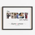 Our First Year Together Personalized Photo Collage, One Year Anniversary Gifts for Boyfriend, 1st Anniversary Gift for Husband, Gift for Him. 