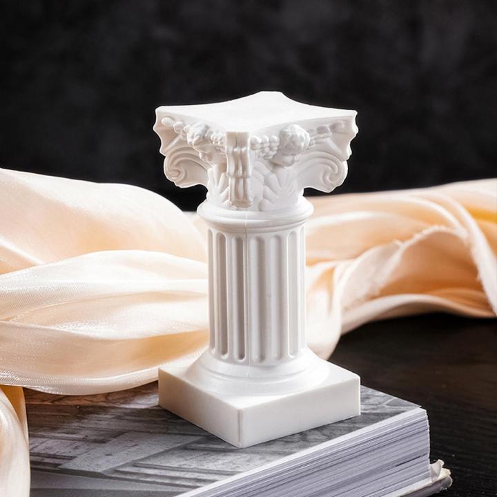 Roman Pillar Greek Column Statue Pedestal Candlestick Stand Figurine Sculpture