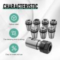 7Pcs ER11 1-7mm Spring Collets with ER11A 5mm Motor Shaft Holder Extension Rod. 