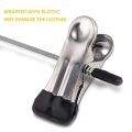 10Pcs Metal Trousers Hangers, Non-Slip Clips Hanger for Slacks Jeans Socks, Skirts Hangers with 2-Adjustable Clips. 