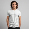 "Astrovia White Signature T-Shirt - Versatile Casual Wear for Modern Style". 