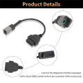 6PIN to 16PIN Diagnostic OBD2 Cable Adapter, OBDII Scanner Replacement for CAN AM Moto ATV UTV Motorcycle Bike Tools Durable Easy to Use. 