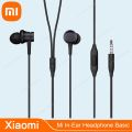 Original Xiaomi Mi In-Ear Headphones Basic 3.5mm Xiaomi Basic Fresh Youth Version Earphones With Mic Music Earbuds Bass Earpiece. 