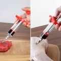 Meat Injector Syringe With Marinade Injector Needles for BBQ Grill Turkey Injector Kit Marinade Flavor Injector. 