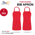 Bib Apron, Adjustable without Pocket , Water and Oil Resistant, Cooking Kitchen Chef Apron for Women Men Pack of 2. 