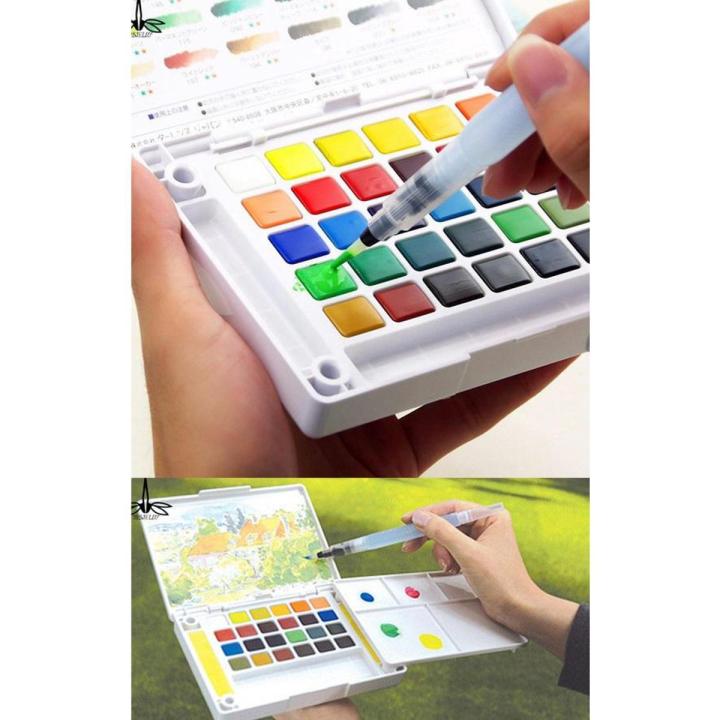 1pc Water brush Water Tank Calligraphy Flat Brush Pen Soft Water Coloring Brush Pens For Painting Sketch Painting Water Soluble Pencils Markers - Imported