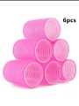 Pack of 6 Cling Hair Rollers & Curlers plastic(Medium). 