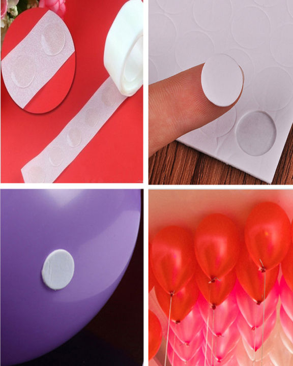 100 Dots Removable Adhesive Glue Dot PACK OF 100 GLUE DOTS, ADHESIVE GLUE DOTS FOR STICKING BALLOONS  BIRTHDAY BALLOON DECORATION TAPE