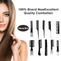 M.sale 10 pieces Black Professional Combs Hair Salon Hair Styling Barbers Comb Set Kit Rat Tail Comb Special Offer Professional Comb Set. 