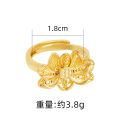 Ancient Fasha Golden Lotus Necklace Earrings Ring Set Versatile Court Chinese Wind Hand Jewelry Yiwu Accessories Wholesale. 