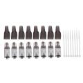 8Pcs Tool-Free Shielded RJ45 Cat 7 Termination Plug Cat7 Plug / Cat7 Connector Connectors Modular 23/24AWG-Black. 