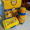 Boys Double Layer Kids School Lunch Box with Spoon And Water Bottle 700. 