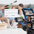 Acrylic Clapboard Dry Erase for TV Film Movie Director Cut Action Scene Clapboard with Marker Pen Eraser Easy Install. 