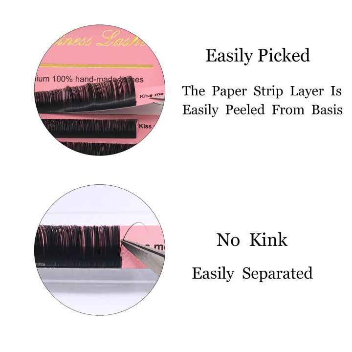 【Happy childhood memories】Your Private Label Own LOGO Eyelash Extension Free Design Individual Classic Soft Natural Lashes 100% Hand-made Size