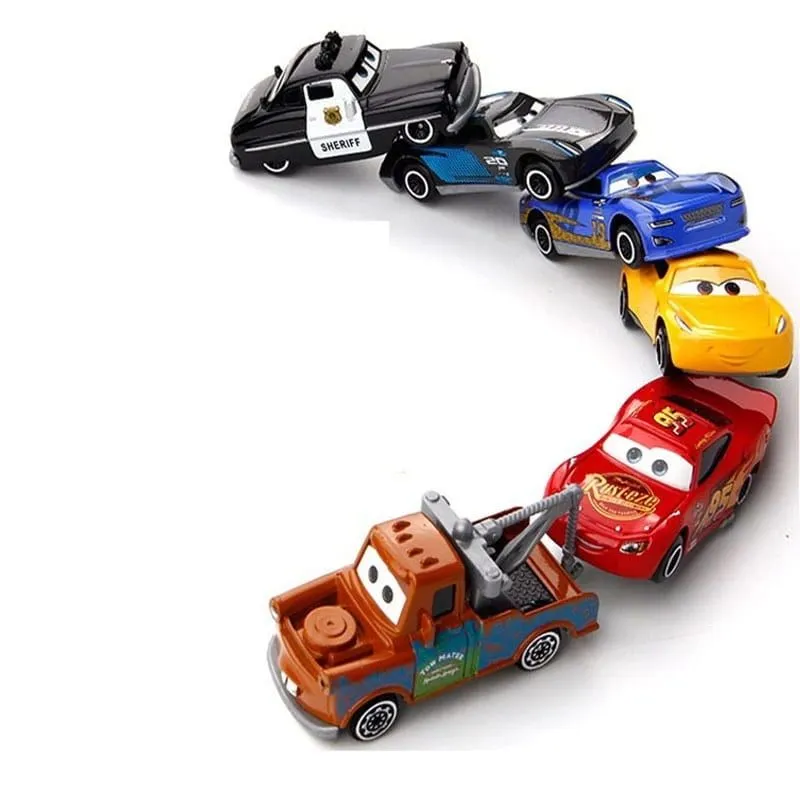 Box Set 16 Pcs Cars Set Multicolor Alloy Metal Diecast Cars