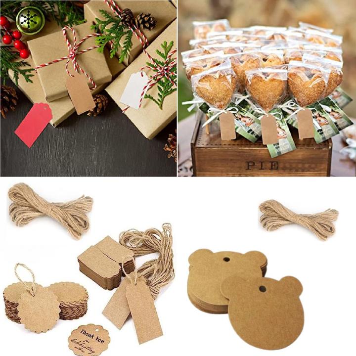 Craft%20Tags%20Paper%20Round%20Flower,%20Rectangle%20And%20Bear%20Shape%2012%20Pieces%20(Blank)%20With%20Natural%20Jute%20Rope%201.8%20Meter%20for%20Birthday%20Party,%20Wedding%20Decoration%20Gifts,%20Arts%20&%20Crafts%20-%20Image%202