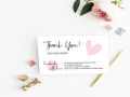 100 Thank you Cards, Thank You Card for Supporting Small Business, Elegant and Professional Design, 2" x 3.5" Recommended for Online Retailers, Small Business Owners & Local Stores. 