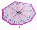 Pack of 2 - Black Pink Folding Umbrella for men women kids Fashion umbrella Portable Mini Umbrella Windproof Travel Umbrella Lengthened Handle With Compact Protection. 