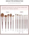 Zoreya 13pcs Makeup Brush Set Kit Soft Fiber Eye Face Eye Shadow Brushes Cosmetic Tools High Quality Synthetic Hair Gift Box Pro. 
