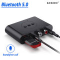 Kebidu Bluetooth 5.0 Audio Receiver RCA 3.5mm AUX Jack Stereo Music Wireless Adapter with Mic for Car Speaker. 