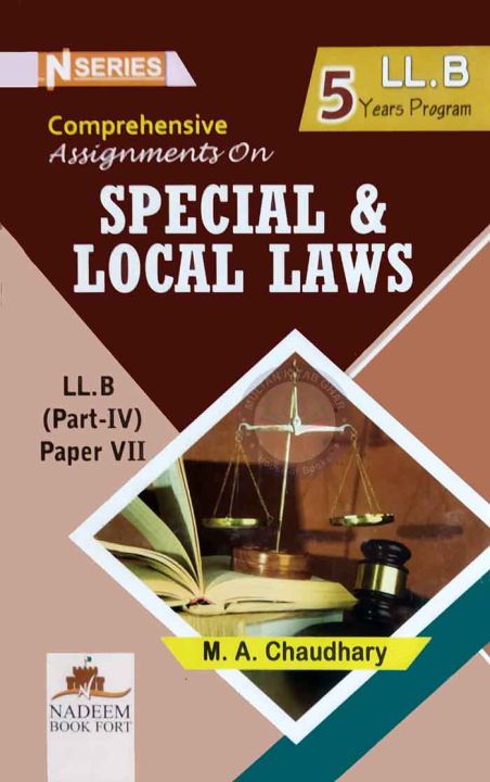 Comprehensive Assignments on Special Laws By MA Chaudhary Part 4 Paper ...