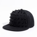 Unisex Punk Hedgehog Hat Personality Jazz Snapback Spike Studded Rivet Spiky Baseball Cap for Hip Hop Rock Dance Bons Dad hats. 