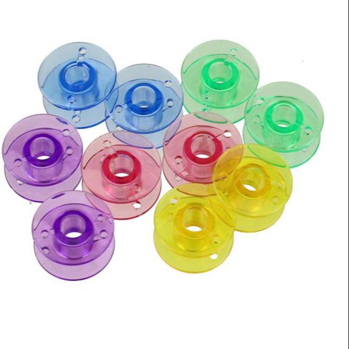 PLASTIC BOBBIN 25*Universal Sewing Machine Metal Bobbins Clear Plastic Bobbin Spool Storage Box
