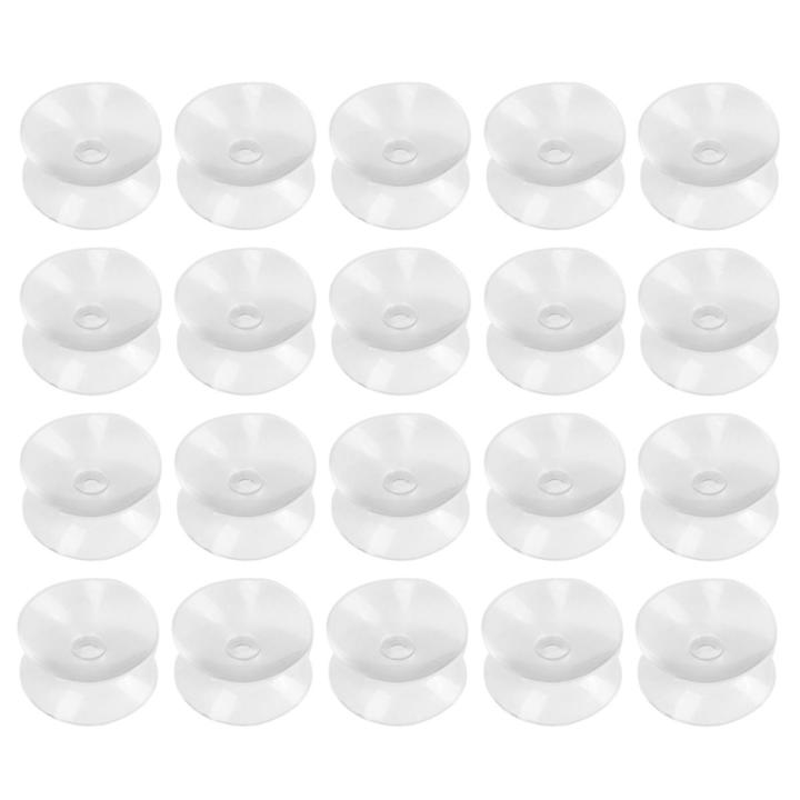 20 Pcs Double Sided Suction Cup - Sucker Pads for Glass, Plastic - 30mm Width