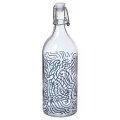 IKEA KORKEN Water Bottle with stopper, clear glass, 1.0 L for Milk, Juice and decoration. 