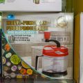 2L MANUAL MULTI FUNCTION FOOD PROCESSOR WITH SHARP FIVE BLADS FOR VEGETABLE AND MEAT EASY TO CARRY. 