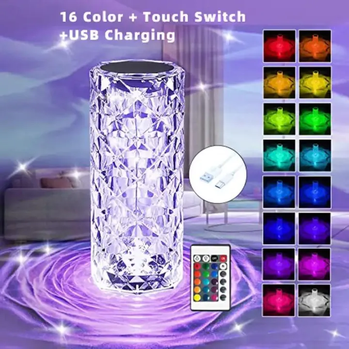 Crystal%20Table%20Lamp%20Rose%20Diamond%20Touch%20Lamp%20with%20USB%203/16%20Color%20Crystal%20LED%20Light%20-%20Image%203