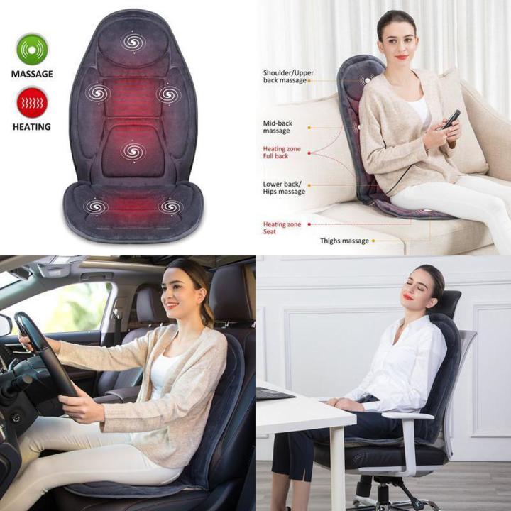 Electric  Massage Chair Home Car Seat Cushion  Portable Massage Infrared Heating Mat add Back Mat Pain Relief Zero Gravity SL Track Massage Recliner with Dual Electric Linear Shiatsu Waist Heater Foot Roller for Home Office