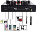 Live Sound Card, REMALL V8 Sound Card with Effects and Voice Changer for Podcasting, Bluetooth Audio Mixer for iPhone Android Phone Type C Computer Laptop for Live Streaming, 1200mAh. 