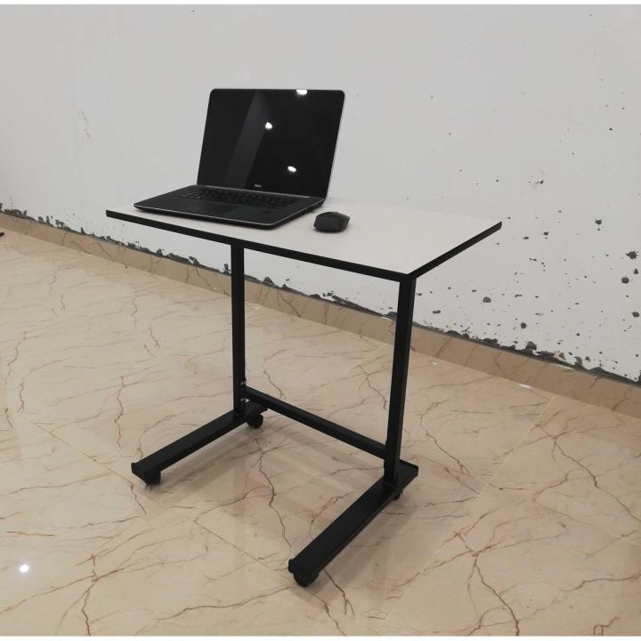 Movable Computer Table with Adjustable Height