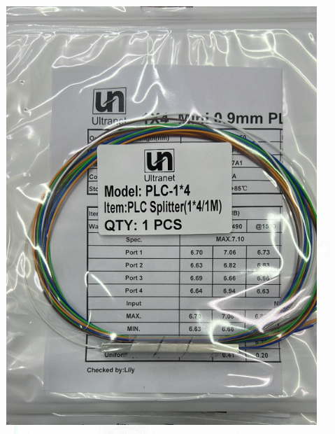 PLC Splitter 1X4 Without Head Best Quality Fiber Optical Epon Gpon Splitter