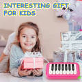 15Key Pocket Piano Mini Electronic Piano One Click Switching Between 3 Different Tones Illuminated Keys Music Instrument. 
